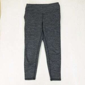 Athleta Altitude Tight Pants Womens Size M Gray Polartec Power Stretch Leggings